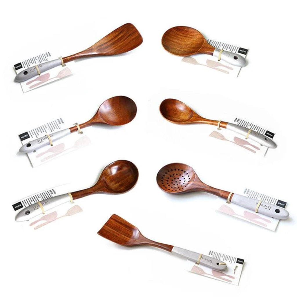 Aapon mini market -Teak Lacquer Kitchen Utensils 