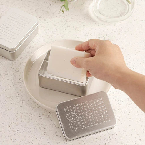 Aaponminimarket Travel Soap Tin | Metal Soap Container (w/ Drip Tray)