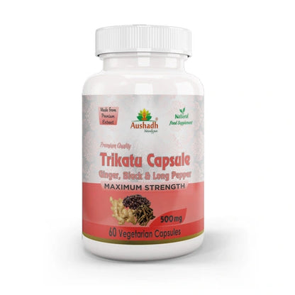 Aaponminimarket Aushadh Trikatu Capsules (Three Spices) Digestion & Absorption Support - Vegan, Gluten Free, Non-GMO, 60 Capsules