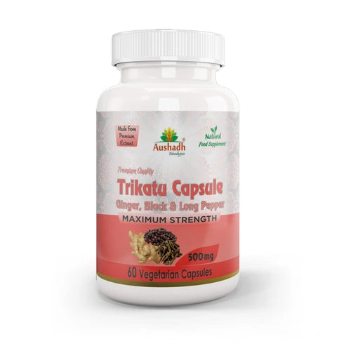 Aaponminimarket Aushadh Trikatu Capsules (Three Spices) Digestion & Absorption Support - Vegan, Gluten Free, Non-GMO, 60 Capsules