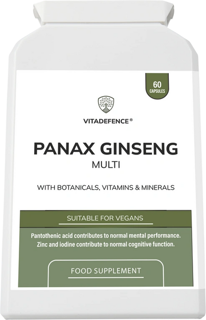 Aaponminimarket Panax Ginseng Multi | With Botanicals, Vitamins & Minerals – 60 Capsules