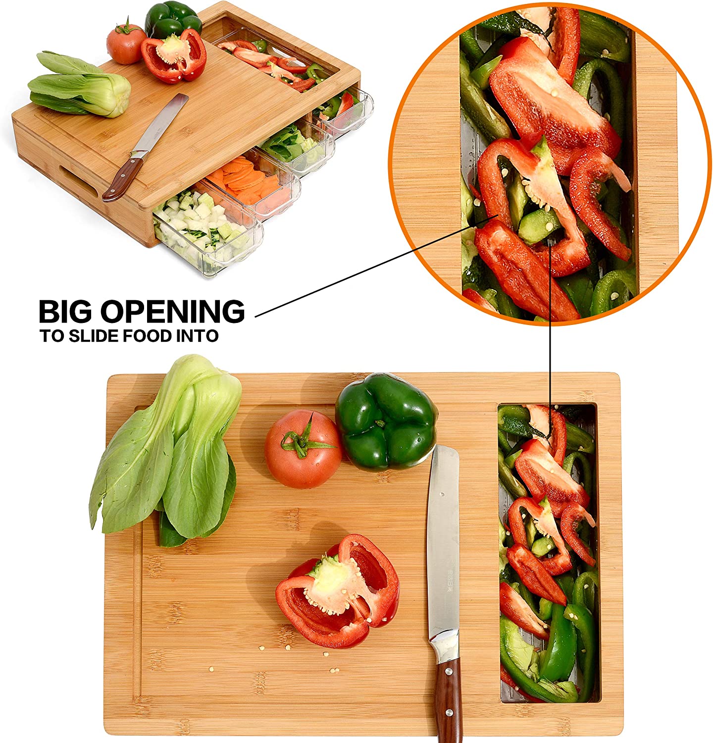 Aapon mini market -NNEDSZ Large Bamboo Cutting Board
