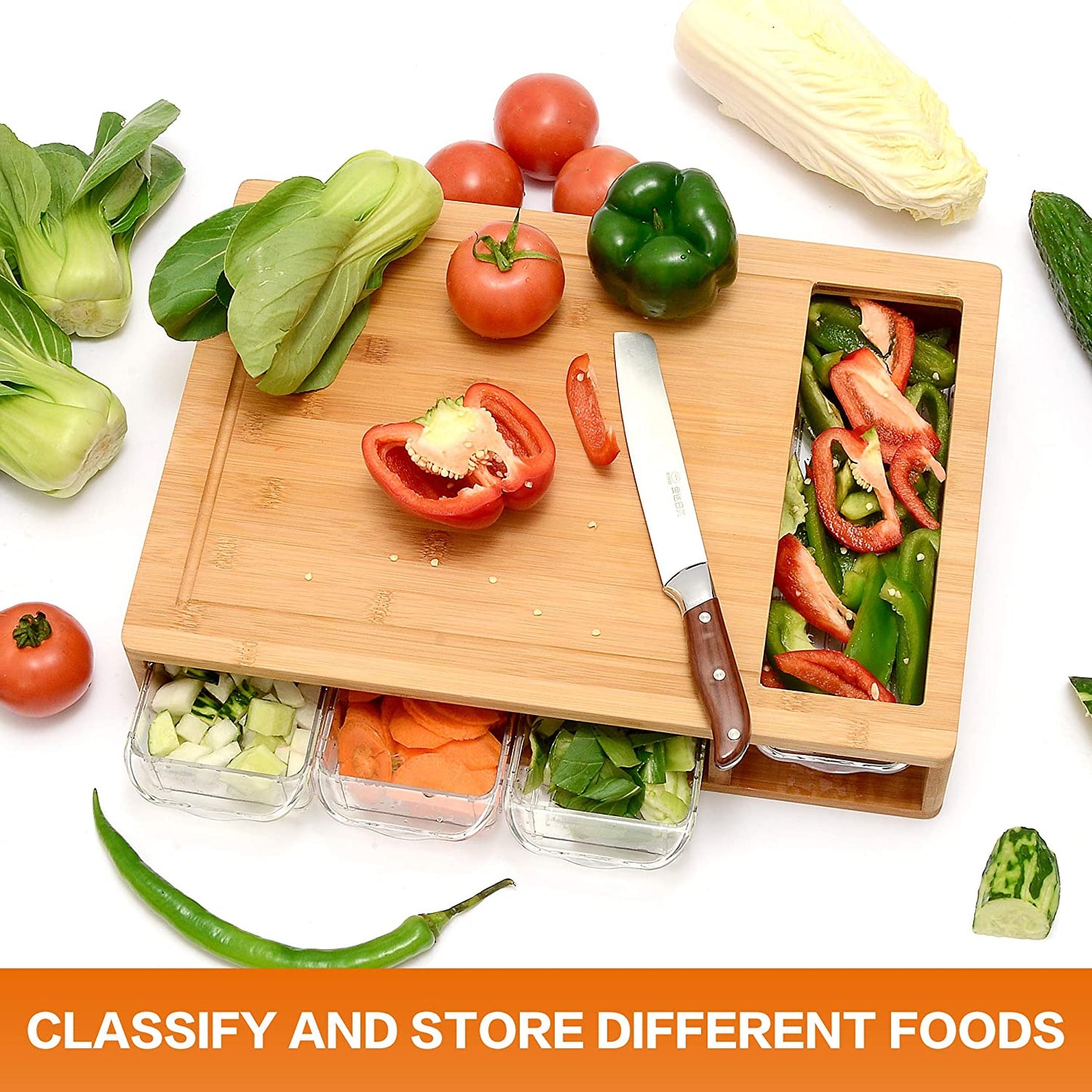 Aapon mini market -NNEDSZ Large Bamboo Cutting Board