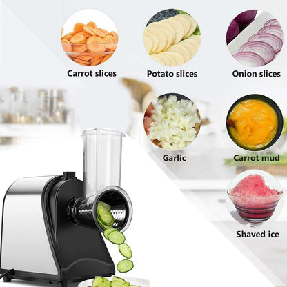 Aapon mini market -NNEDSZ Electric Grater Vegetable Food Rotary Drum Grater Chopper Slicer