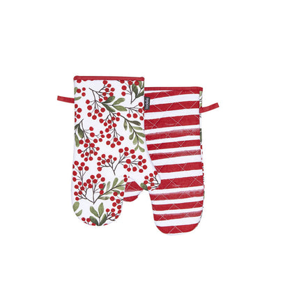 NNEDSZ Berry Berry Christmas Set of 2 Oven Mitts
