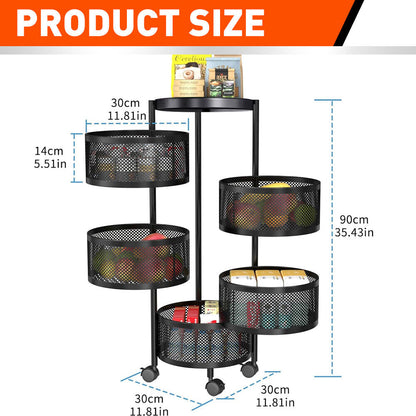 Aapon mini market -NNEDSZ 5 Tiers Kitchen Trolley Cart