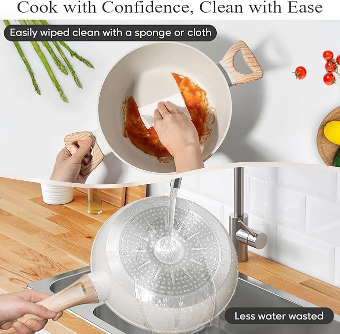 Aapon mini market - NNEDSZ YEJ 12-Piece Non-Stick Cookware Set