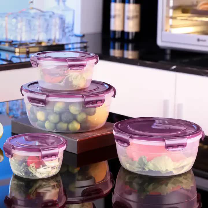 Aapon mini market -NNEDSZ Purple Round Food Containers Set