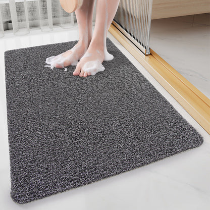 Aapon Mini Market Ltd - NNEDSZ Black Non-Slip Loofah-Style Bathroom Mat