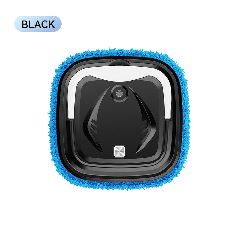 Black Smart Robotic Floor Mop with Humidifier Spray