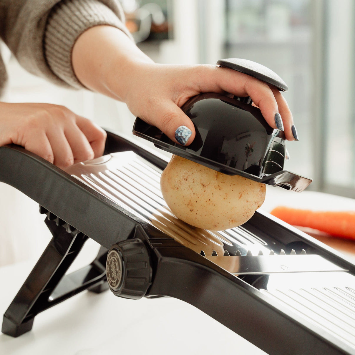 Aapon mini market -NNEDSZ 3 In 1 Mandolin Slicer Stainless Steel Blade Bowl Fit