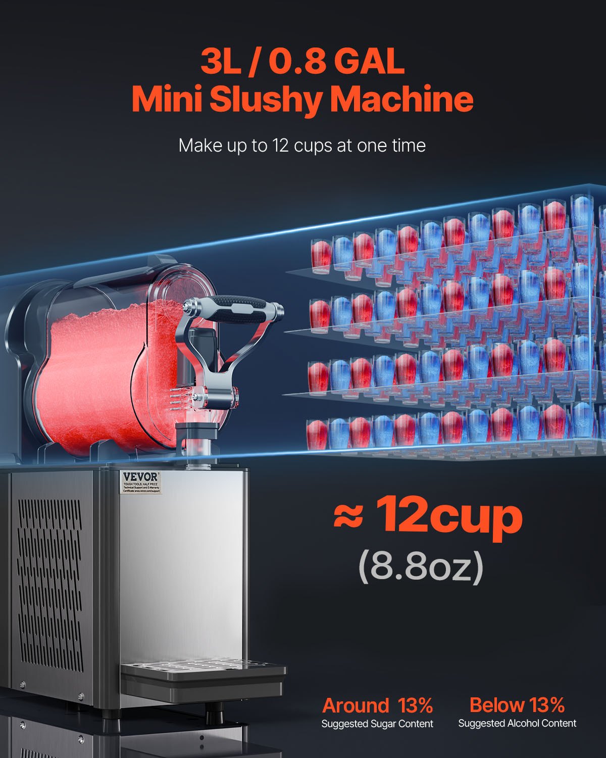 Aapon mini market - VEVOR 3L Commercial Slushy Machine 