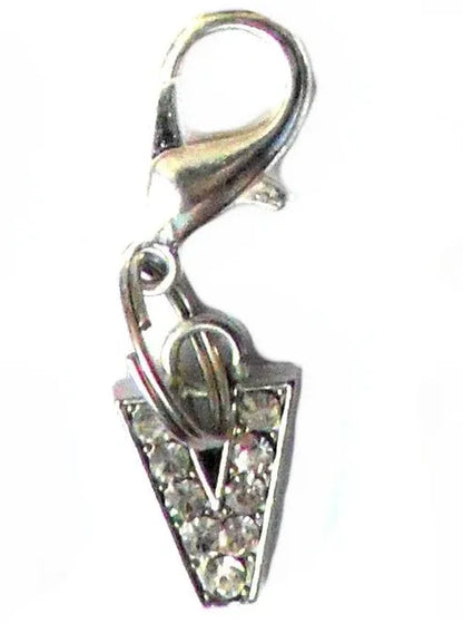 Aaponminimarket A–Z Crystal Letter Pet Charms