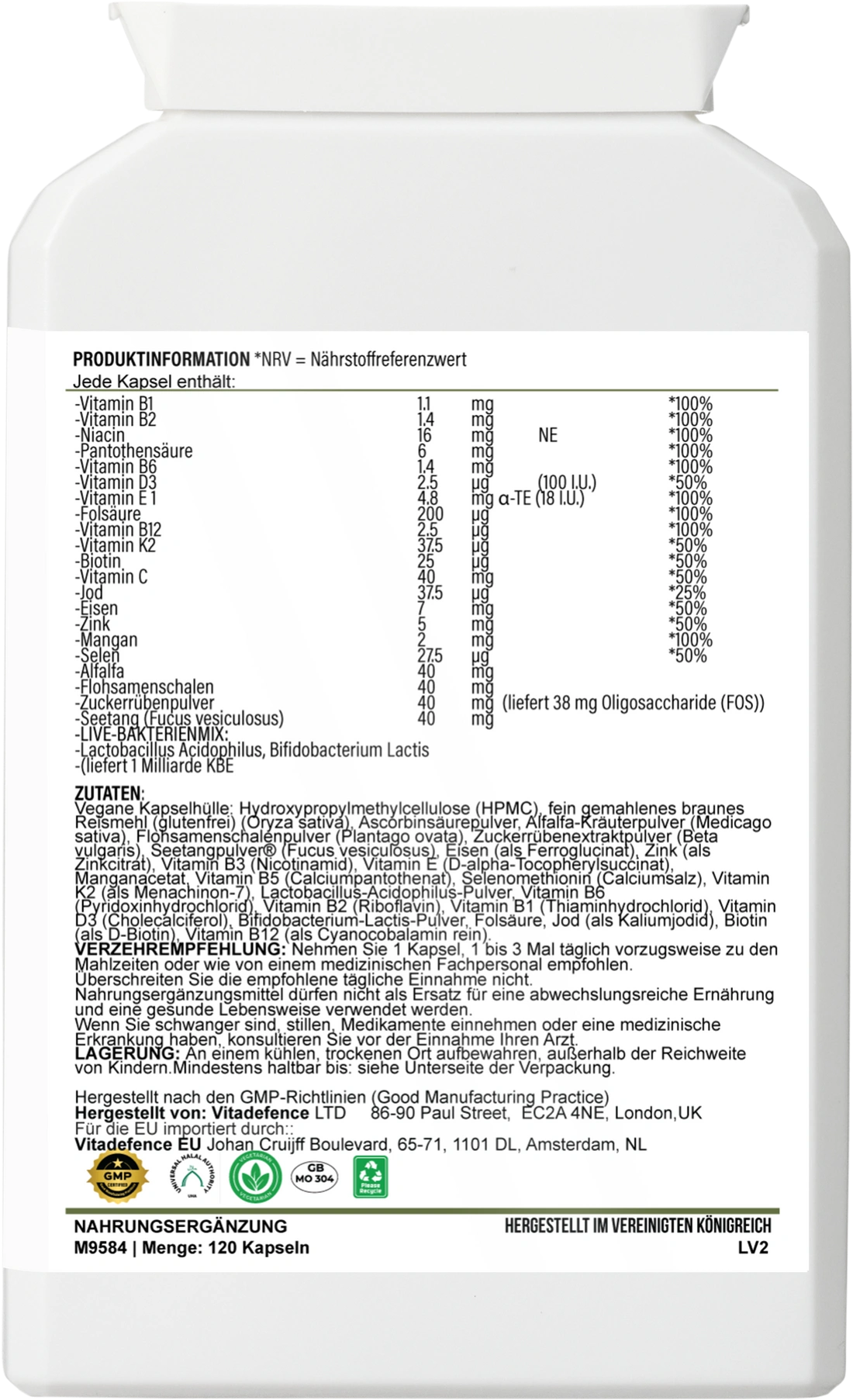 Aaponminimarket Vitamins Multi — 120 Capsules