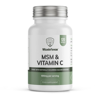 Aaponminimarket MSM + Vitamin C | Vegan Capsules – 120 Count