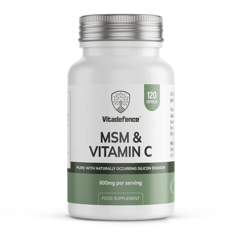 Aaponminimarket MSM + Vitamin C | Vegan Capsules – 120 Count
