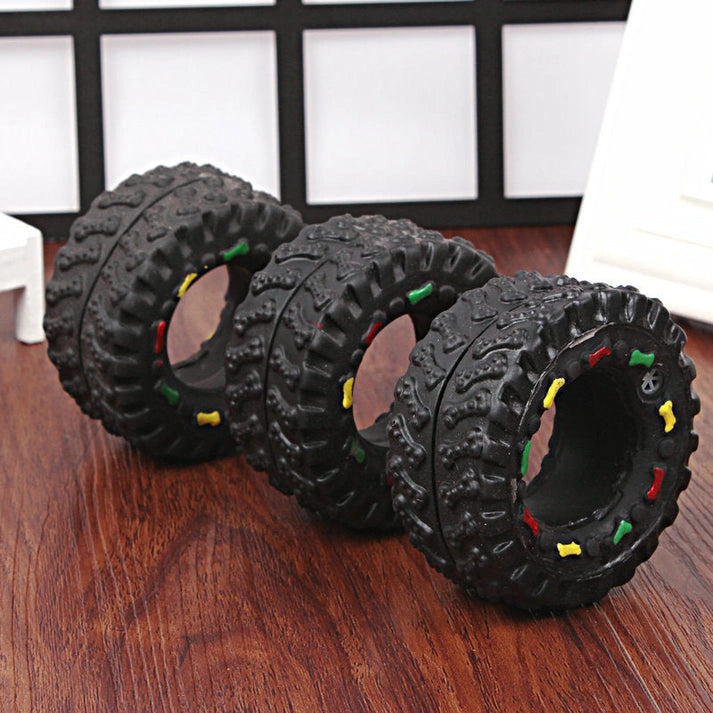 Aaponminimarket Vocalizing Dog Toy with Small Tire Design