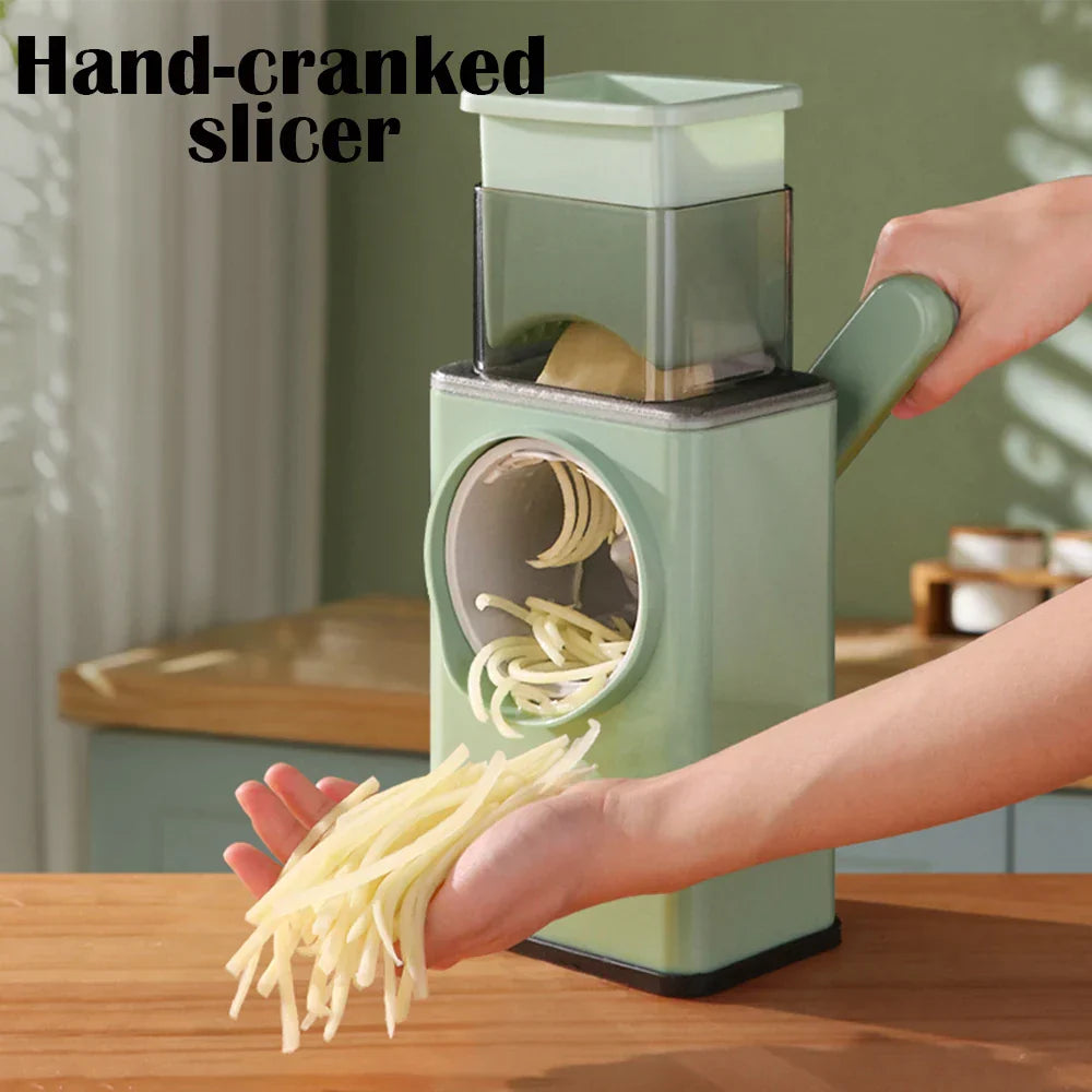 Aapon mini market -Drum Vegetable Cutter Hand-Crank Food Slicer