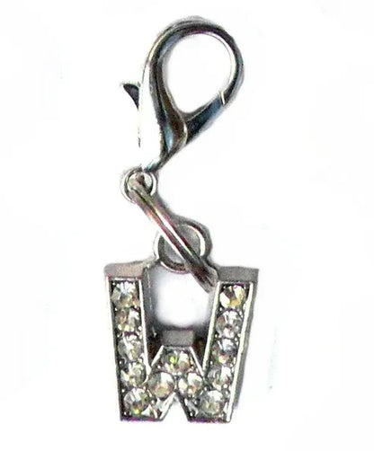 Aaponminimarket A–Z Crystal Letter Pet Charms