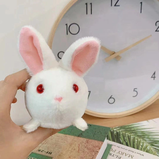 Aaponminimarket Wagging Tail Cat and Little Bunny Lucky Plush Drawstring Toys