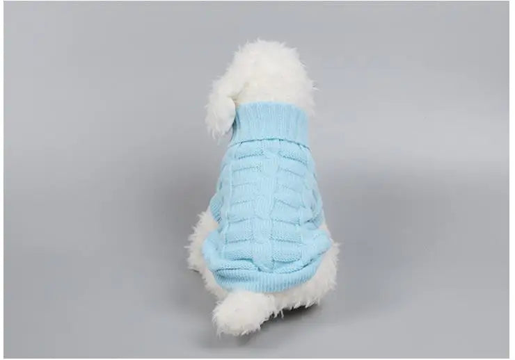 Warm Knit Dog Sweater for Winter Outdoor Use