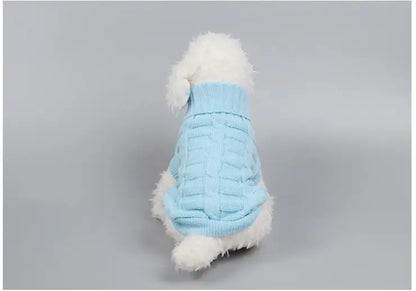 Warm Knit Dog Sweater for Winter Outdoor Use