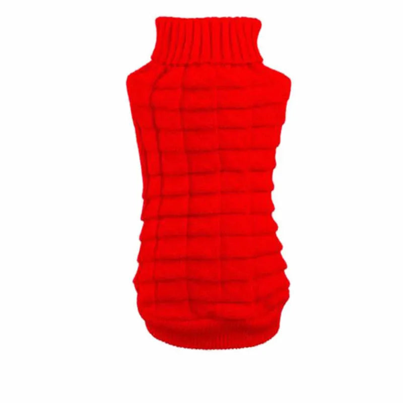 Warm Knit Dog Sweater for Winter Outdoor Use