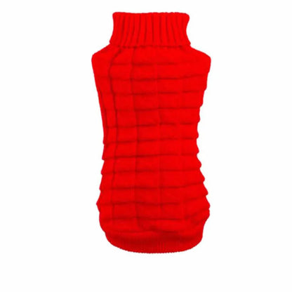 Warm Knit Dog Sweater for Winter Outdoor Use