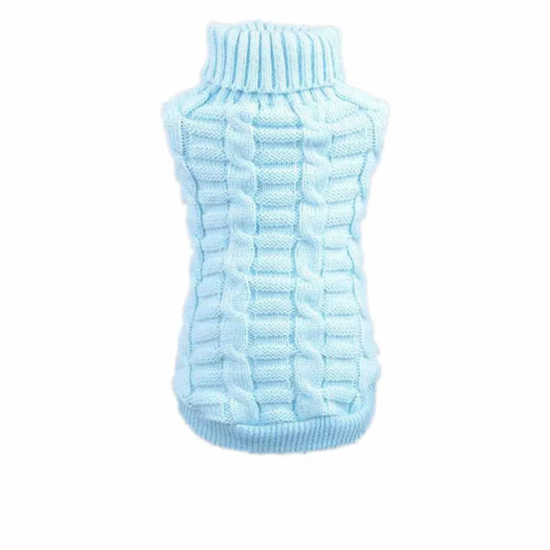 Warm Knit Dog Sweater for Winter Outdoor Use