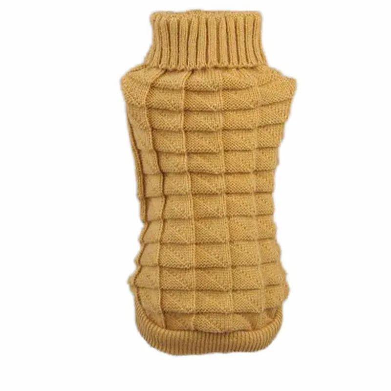 Warm Knit Dog Sweater for Winter Outdoor Use