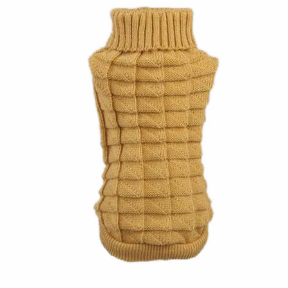 Warm Knit Dog Sweater for Winter Outdoor Use
