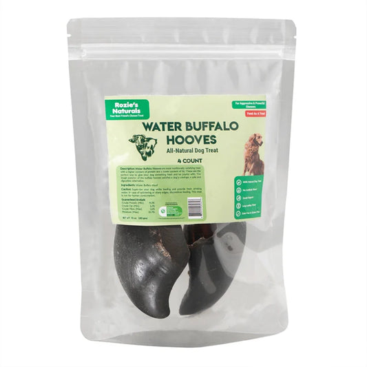 Aapon Mini Market Ltd Water Buffalo Hooves Dog Chews-4 Count-10 oz (WSP)