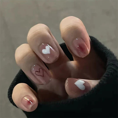 White Small Flower Acrylic Press-On Nails