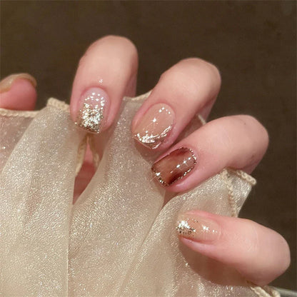 White Small Flower Acrylic Press-On Nails