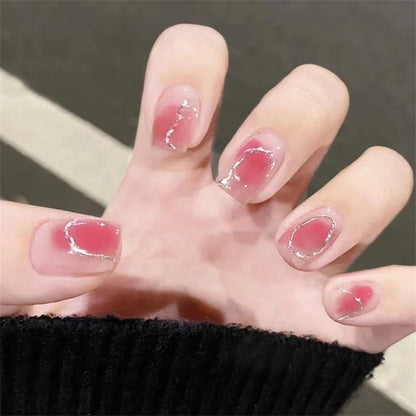 White Floral Press-On Nails