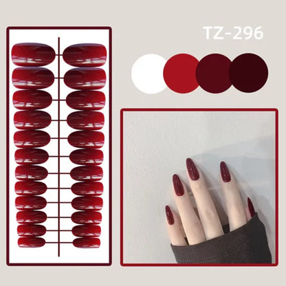 Aapon Mini Market Ltd White Small Flower Acrylic Press-On Nails