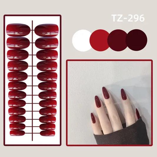 Aapon Mini Market Ltd White Small Flower Acrylic Press-On Nails