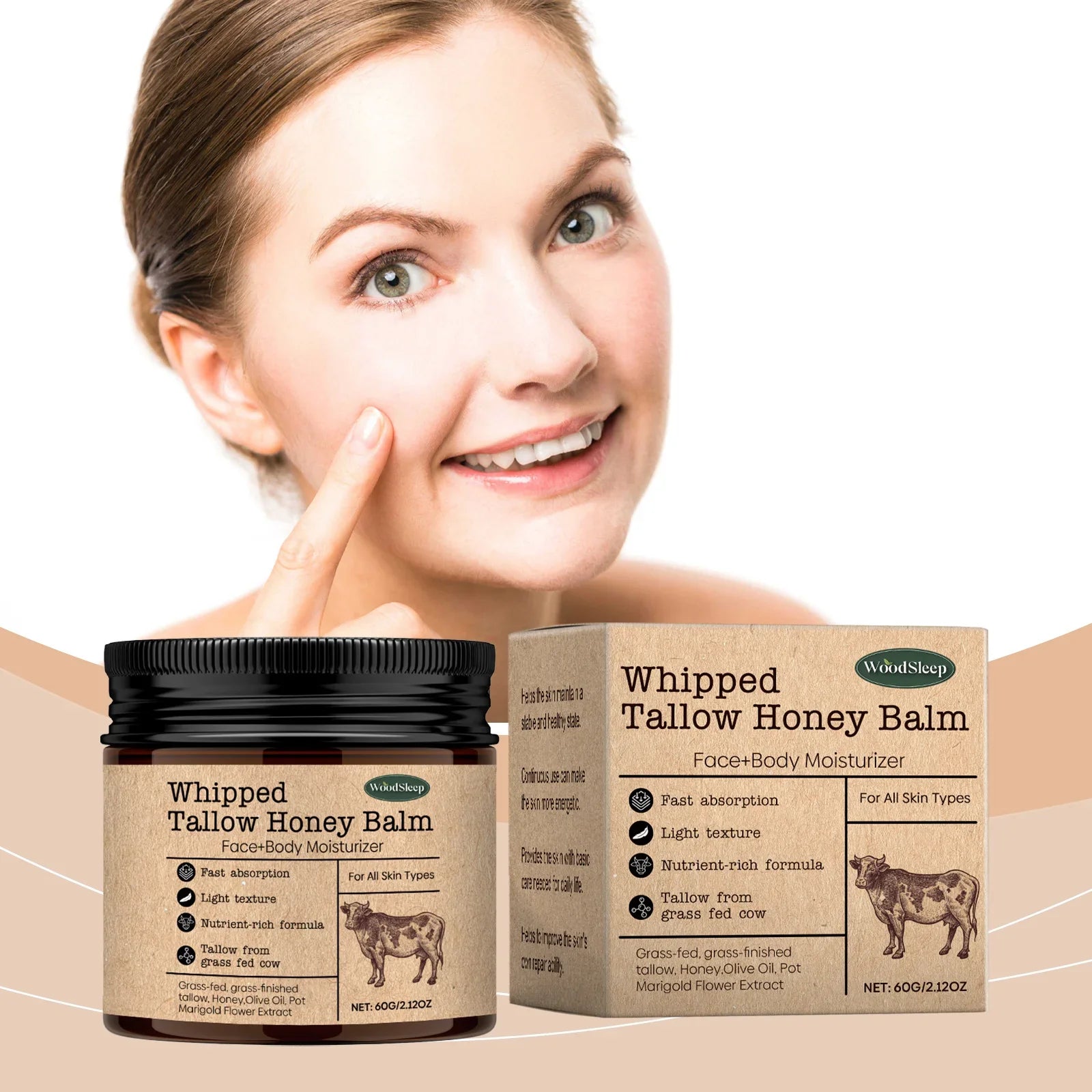 Aapon Mini Market Ltd WoodSleep Beef Tallow Moisturizer Cream