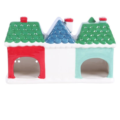 Christmas Street Tealight & Incense Cone Holder – Ceramic – view 4