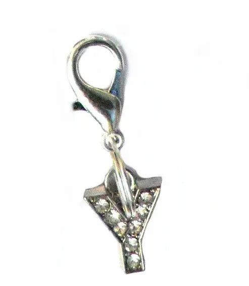 Aaponminimarket A–Z Crystal Letter Pet Charms