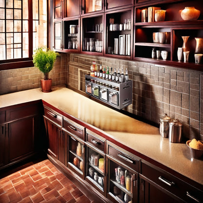 Wall-Mounted Aluminum Spice & Seasoning Organizer Set