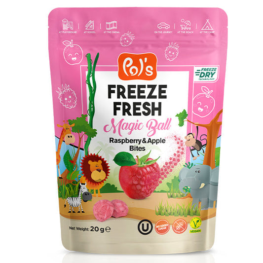 Pol’s Freeze Fresh - Raspberry & Apple Freeze-Dried Snacks 20g