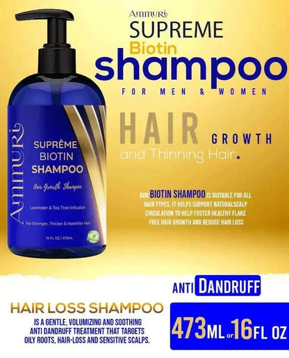 Anti-Hair Loss Ammuri Biotin Shampoo & Serum Set for Men & Women