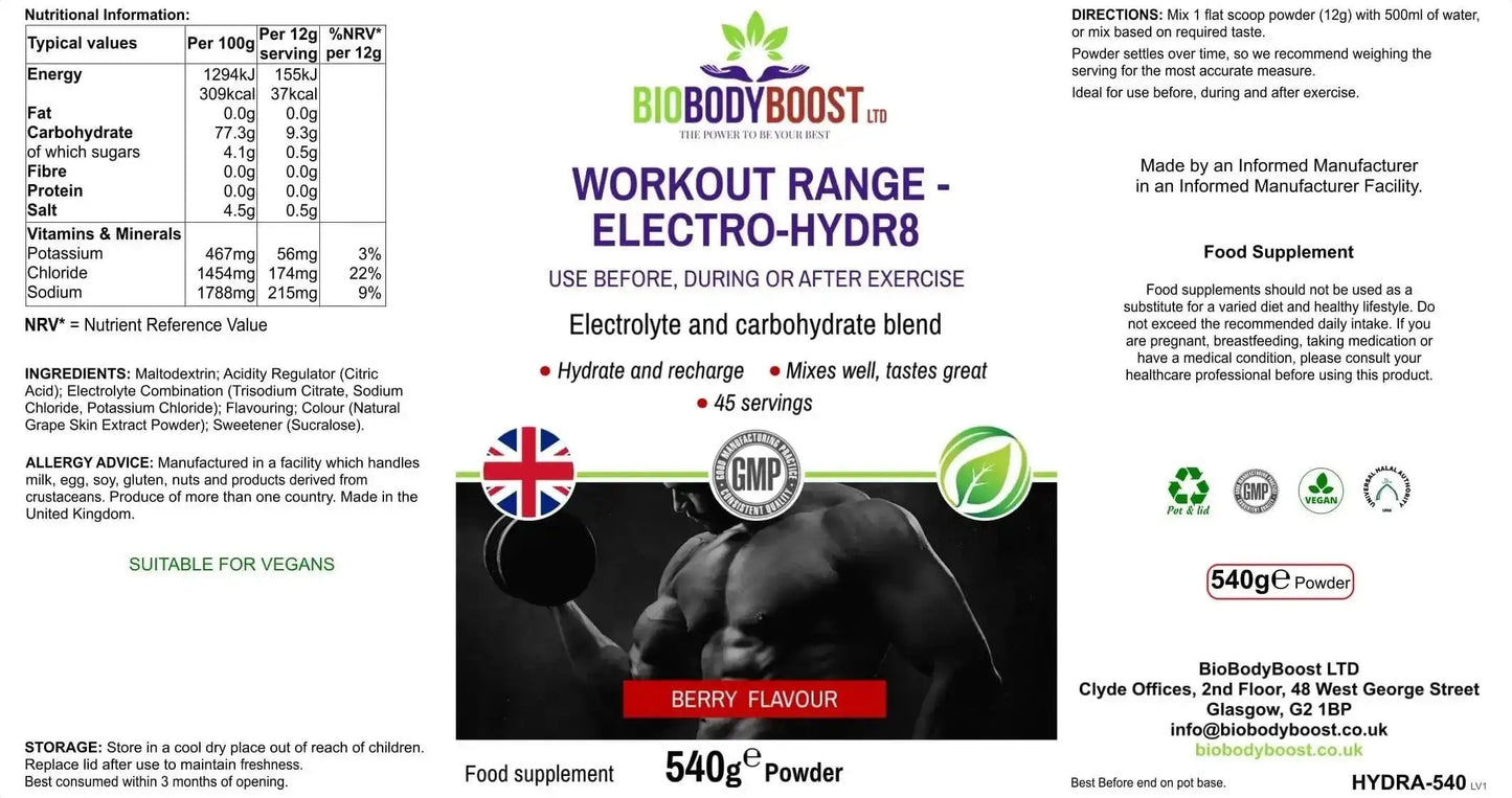 Electro-Hidr8 - Electrolyte Drink Mix Berry