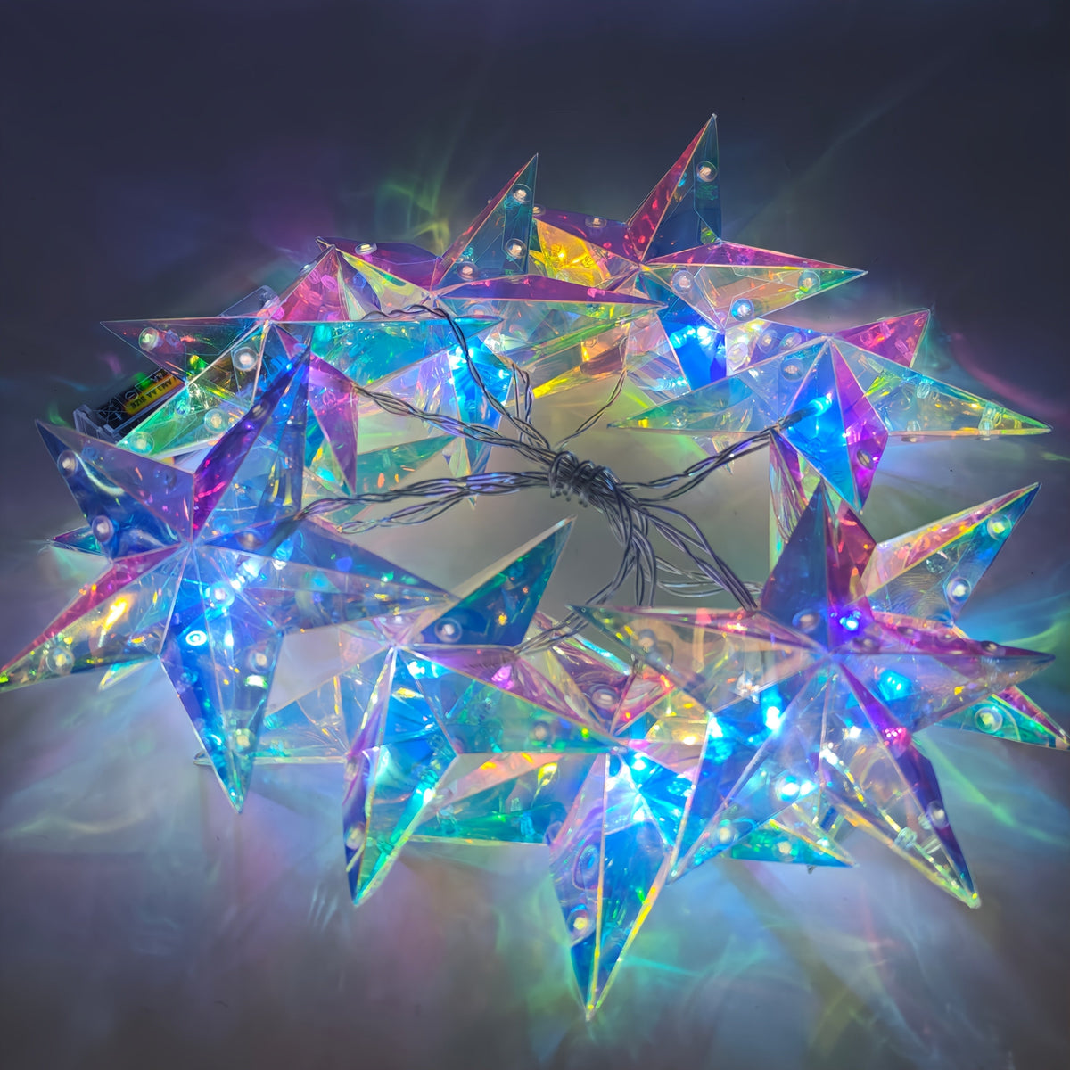 Star string lights (star-shaped LED fairy lights) - 10 Piece