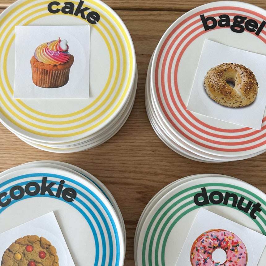 Aapon mini market -Striped Dessert Plate