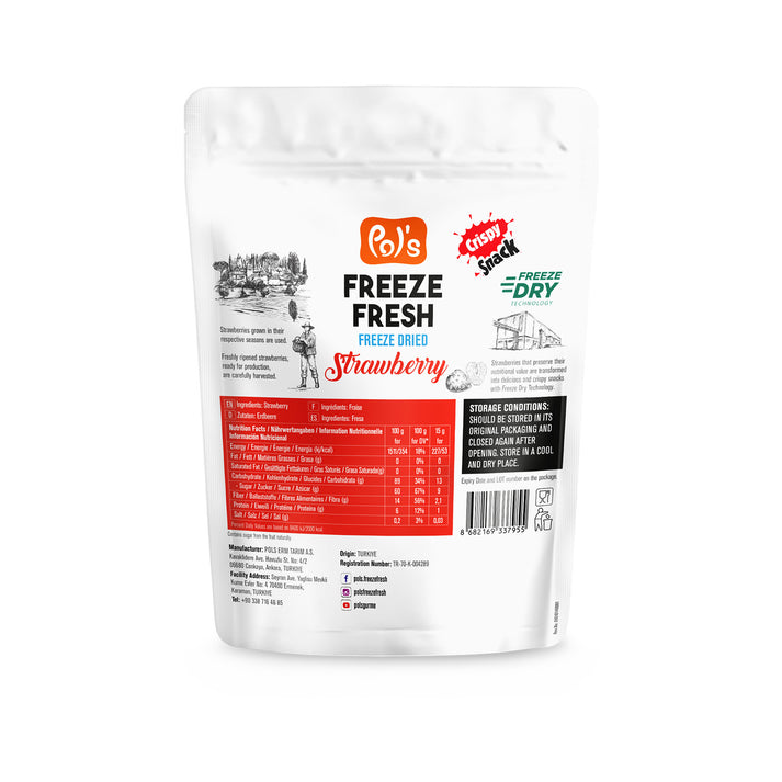 Strawberry Freeze-Dried Fruit Snacks | Pol's Freeze Fresh- 15G