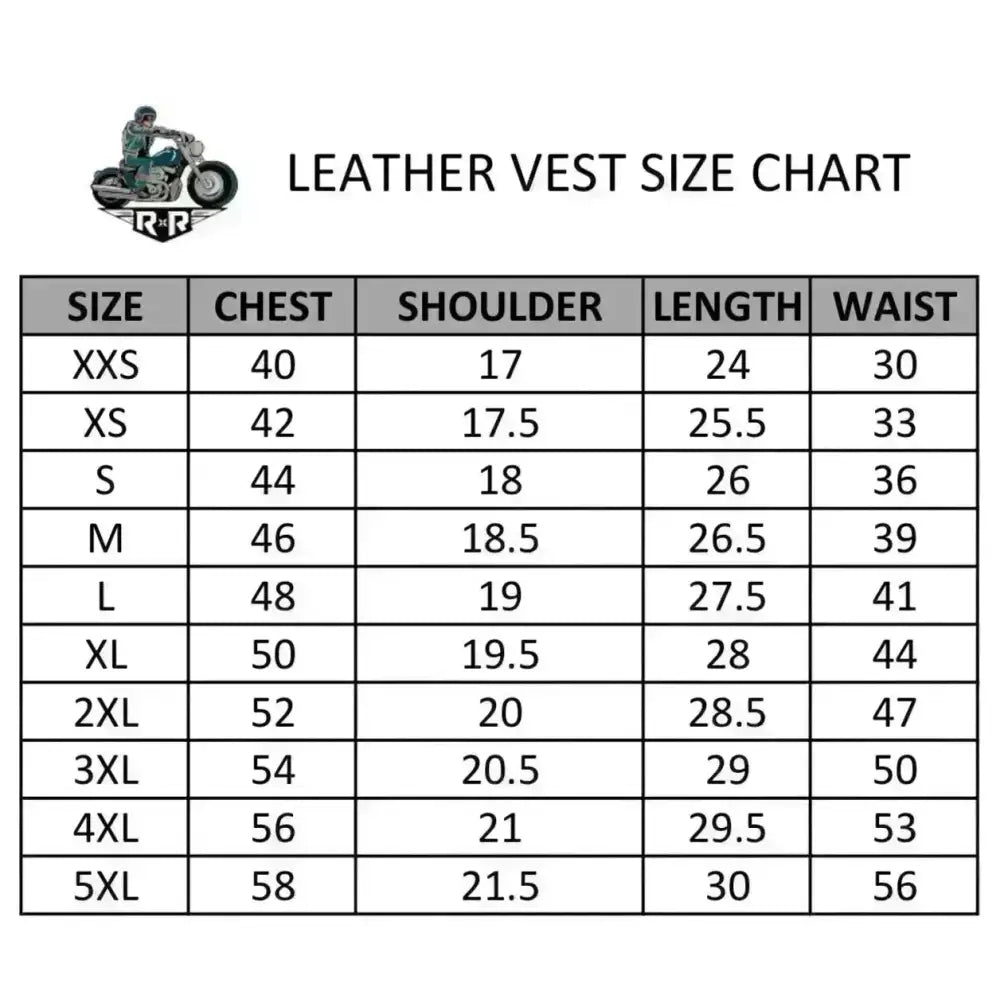 Men’s Black Leather Biker Vest