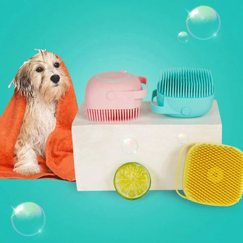 Aaponminimarket Silicone Pet Bath Brush Comb