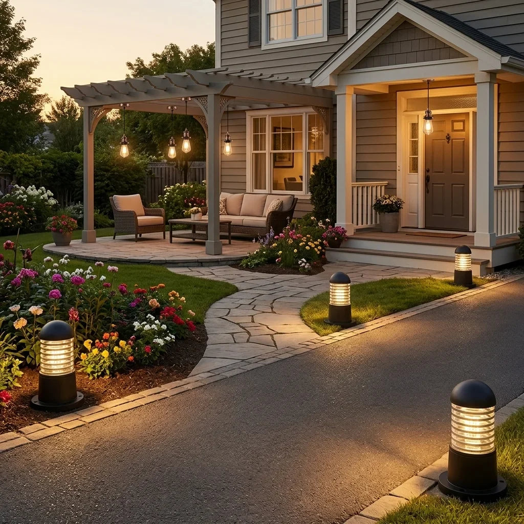 IP54 Outdoor Bollard Light E27 Garden Pillar Pathway Driveway ~ 5121